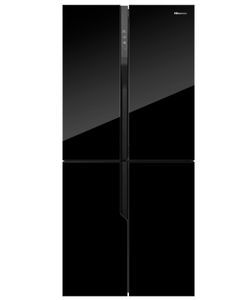 Hisense Four Door Refrigerator, 432 L, Black Glass, RQ561N4AB1