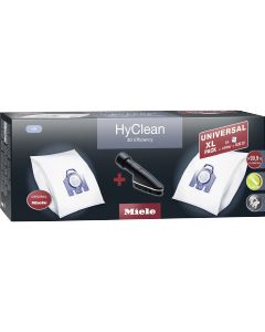 Miele XL HyClean 3D GN dustbags pack, 4.5 liters (8 bags) + FREE Universal Brush, 11476550