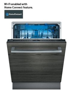 Siemens Home Connect Built In Dishwasher, Fully Integrated, 6 Programmes, SN67ZX48DM