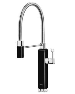 Smeg Semiprofessional Single Lever kitchen tap, 50's Style Aesthetic Black, MDF50BL