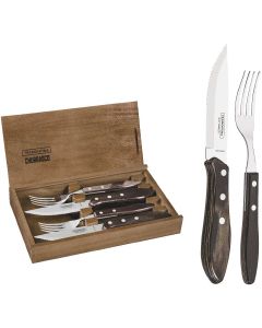 Tramontina 4 Pcs Cutlery Set with Wooden Box, 29899526