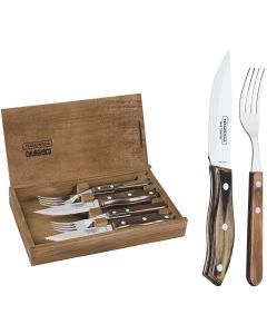 Tramontina 4 Pcs Cutlery Set with Wooden Box, 29899532