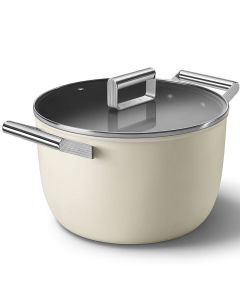 Smeg Casserole + Lid, 26 cm, CKFC2611CRM