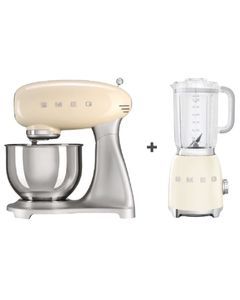 Smeg Bundle Offer Stand Mixer + Blender, Cream