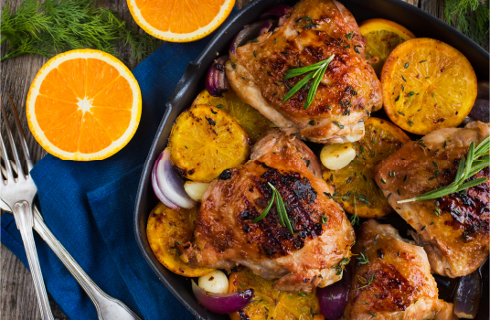 Chicken with Oranges and Olives